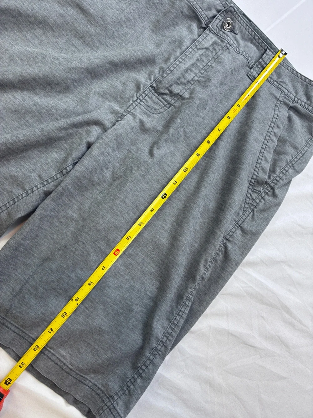 Prana Furrow Mens Gray Flat Front Casual Shorts